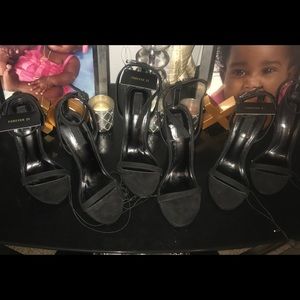 Black Forever 21 heels with strap